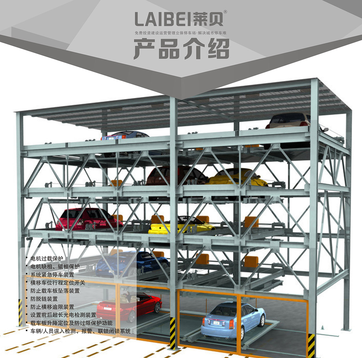 机械立体车库负一正四地坑式PSH5D1五层升降横移立体停车产品介绍.jpg